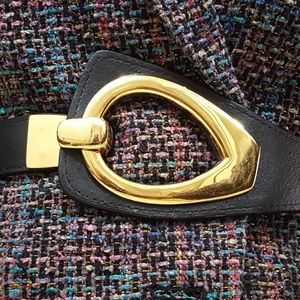 Black & Gold genuine leather belt